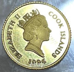 1996 $10 Gold Dcam, Cooks Islands Olympic National Park Commemorative Coin