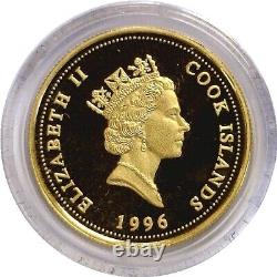 1996 $100 Cook Islands Proof Gold Mickey Mouse KM# 300