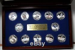 1996-98 COOK ISLANDS National Park 12 Multicolored Proof $10 Coin Set BU