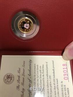 1996 Cook Islands Mickey Mouse 3g proof gold coin, Dont Ask Any Discount