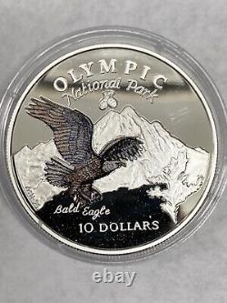 1996 Cook Islands Olympic $25 Bald Eagle 5 oz Sterling Silver $10 / 1 Ounce Coin