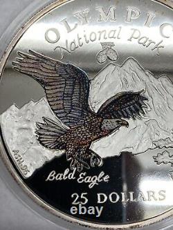 1996 Cook Islands Olympic $25 Bald Eagle 5 oz Sterling Silver $10 / 1 Ounce Coin