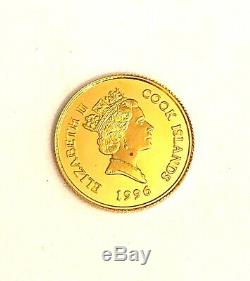 1996- Yellowstone National Park- Cook Islands $25 Gold Coin Proof Condition