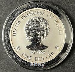 1997 Cook Island Lady Princess Diana Comomorative Silver Coin