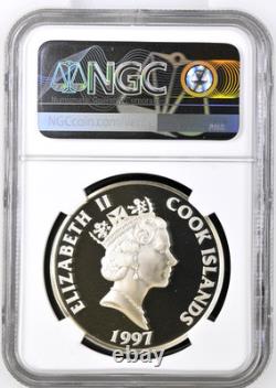 1997-FM Cook Islands $50 Dollars 17th Century Isaac Newton Silver NGC PF 69 UC