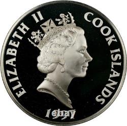 1997-FM Cook Islands $50 Dollars 17th Century Isaac Newton Silver NGC PF 69 UC