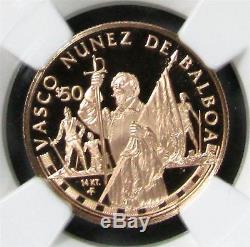 1997 Gold Cook Islands $50 Vasco Nunez De Balboa Ngc Proof 68 Ultra Cameo