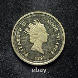 1999 Cook Islands $5 Gold (coin is impaired). 585 Fine Proof (cn11458)