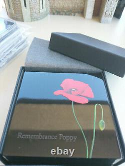 1oz silver coin REMEMBRANCE POPPY Box/COA 2017 Cook Islands Proof-like LE 2500