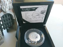 1oz silver coin REMEMBRANCE POPPY Box/COA 2017 Cook Islands Proof-like LE 2500