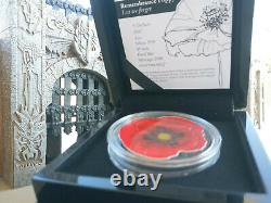 1oz silver coin REMEMBRANCE POPPY Box/COA 2017 Cook Islands Proof-like LE 2500