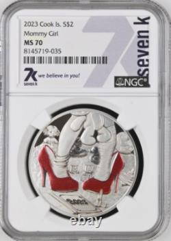 2 7k Metals Mommy Girl & Daddy Boy 2023.5oz. 999 Silver Cook Islands Mint 499