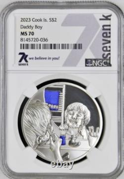 2 7k Metals Mommy Girl & Daddy Boy 2023.5oz. 999 Silver Cook Islands Mint 499