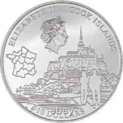 2 oz Silver MONT SAINT MICHEL Coin 2023 Cook Islands
