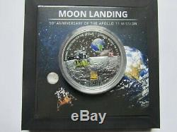 20$ Cook Islands 2019, Moon LANDING Apollo 11 50th Anniversary 3 Oz