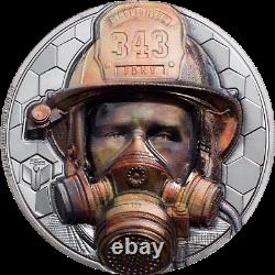 20 Dollar Firefighter Real Heroes Cook Islands High Relief 3 oz Silber 2021