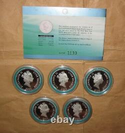 2002 COOK ISLAND $2D Asia wildlife TAIWAN fish Color PROOF Silver coin set with