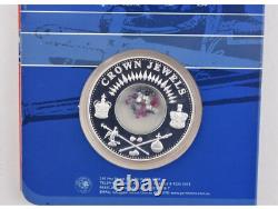 2002 Cook Islands 1 Dollar Crown Jewels Silver Locket Coin Orig Packaging 7291