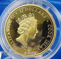 2003 Cook Islands $12 Proof Gold Coin Prince of Peace Light of The World Series