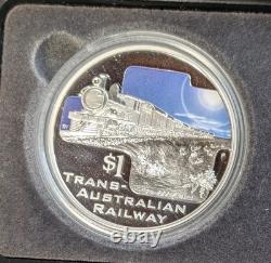 2004 Cook Islands Great Rail Journeys of the World 5x $1.999 1 oz Train Coins