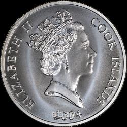 2004 Cook Islands Ronald Reagan Gold & Silver 2 Coin Set $200 1oz 999 Gold