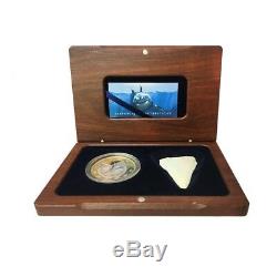 2005 2 oz $150 Cook Islands Great White Shark Proof Bimetal Coin (withBox & COA)