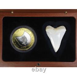 2005 Cook Islands Gold/Silver $150 Great White Shark Proof SKU #75989