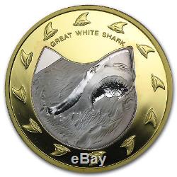 2005 Cook Islands Gold/Silver $150 Great White Shark Proof SKU #75989