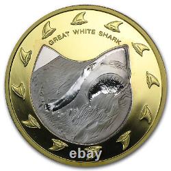 2005 Cook Islands Gold/Silver $150 Great White Shark Proof SKU #75989