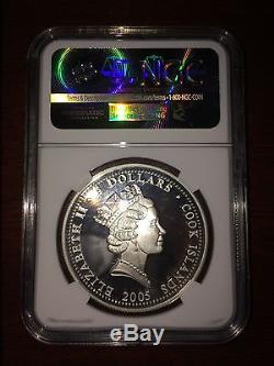 2005 Cook Islands Silver $5 Star Wars Darth Vader PF70 UC NGC Coin RARE