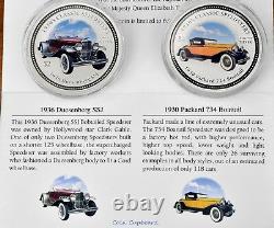 2006 Cook Islands 1930's Classic Speedsters (complete set of 4). 999 silver