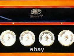 2006 Cook Islands 1930's Racers Colorized (4 X 1oz) Silver Coin Set Box & COA