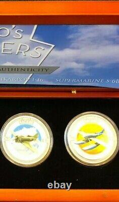 2006 Cook Islands 1930's Racers Colorized (4 X 1oz) Silver Coin Set Box & COA