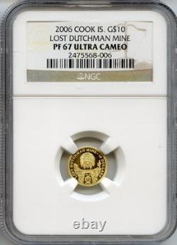 2006 Lost Ducthman Gold Mine / G$10 Cook Island / NGC PR-67 Ultra Cameo POP 3