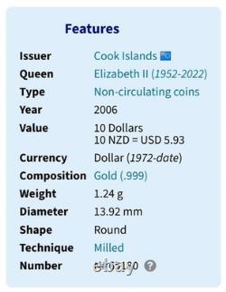2006 Lost Ducthman Gold Mine / G$10 Cook Island / NGC PR-67 Ultra Cameo POP 3