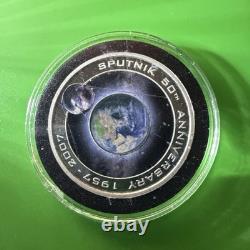 2007 COOK ISLAND 1 DOLLAR SILVER PROOF COIN COMMEMORATING THE 50th ANNIVERSARY