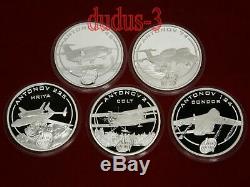 2008 COOK ISLANDS Antonov Aircraft Five coin set 5 x 1 oz