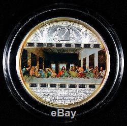 2008 Cook Islands $20 Masterpieces Leonardo da Vinci Last Supper Silver Coin