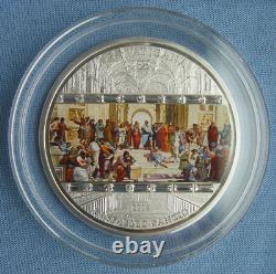 2008 Cook Islands $20 Raphael School of Athens Art ARS Vaticana 3 oz. 999 Silver