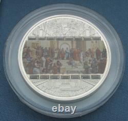 2008 Cook Islands $20 Raphael School of Athens Art ARS Vaticana 3 oz. 999 Silver
