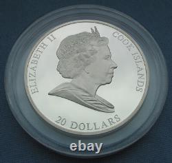 2008 Cook Islands $20 Raphael School of Athens Art ARS Vaticana 3 oz. 999 Silver