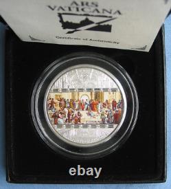 2008 Cook Islands $20 Raphael School of Athens Art ARS Vaticana 3 oz. 999 Silver