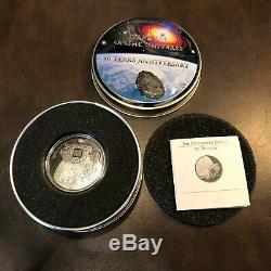 2008 Cook Islands $5 Silver Proof Pultusk Meteorite Coin Mintage 2500 Pieces