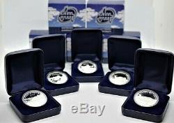 2008 Cook Islands Antonov Family 5 coins X 1 Oz Silver Proof Complete Set