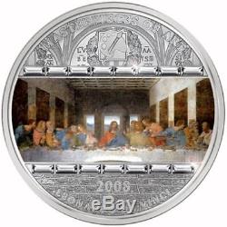 2008 Cook Islands Masterpieces of Art Davinci The Last Supper 3 oz Silver Coin