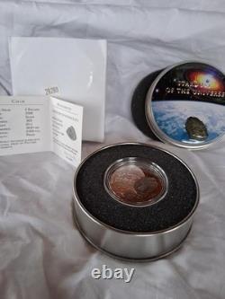 2008 Cook Islands Pultusk Meteorite Silver Proof Coin Partially Palladium Plated 2008 Cook Islands Pultusk Meteorite Silver Proof Coin Partially Palladium Plated