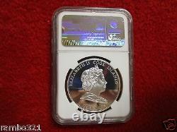 2009 Cook Island Is Poppy Flower In Cloisonne. 999 Silver & Gold Coin NGC PF 69