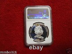 2009 Cook Island Is Poppy Flower In Cloisonne. 999 Silver & Gold Coin NGC PF 69