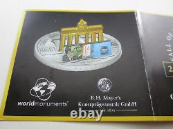 2009 Cook Islands 3 oz silver $25 20th Anniversary Fall of the Berlin Wall PROOF