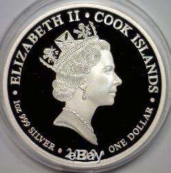 2009 Cook Islands 4 1 Oz Proof Colorized Silver 4-coin Set, Wood Case, CoA Ltd